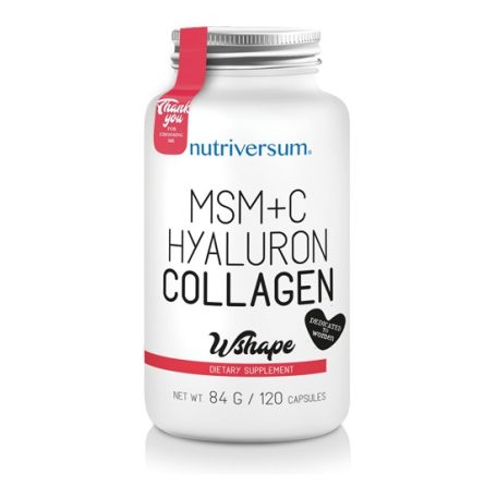 WSHAPE MSM+C Hyaluron Collagen 120 kapszula