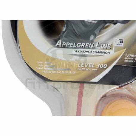 Ping-pong szett Donic Appelgren Line 300 fa nyél piros csíkkal