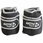 Csukló- és bokasúly Aktivsport 2x2 kg fekete-szürke, állítható