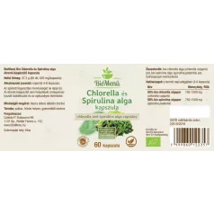   BioMenü BIO Chlorella és Spirulina Alga kapszula 60 kapszula