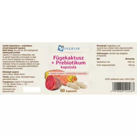 Caleido Fügekaktusz + Prebiotikum60 kapszula