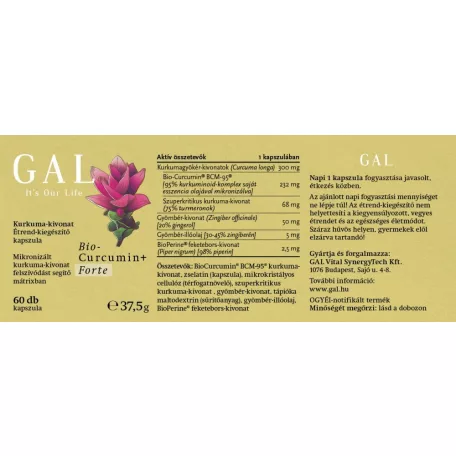 GAL Biocurcumin+ Forte 60 kapszula