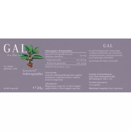 GAL Sensoril® Ashwagandha 60 kapszula