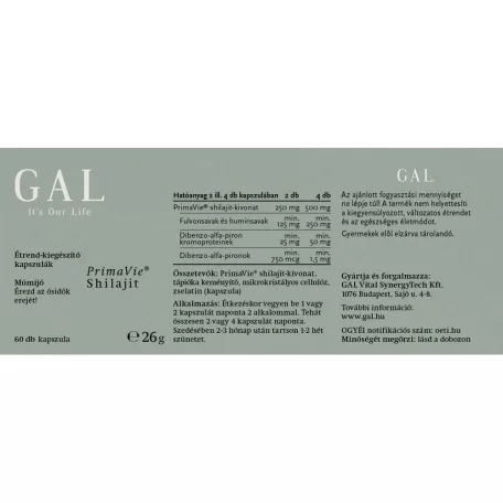 GAL PrimaVie® Shilajit 60 kapszula
