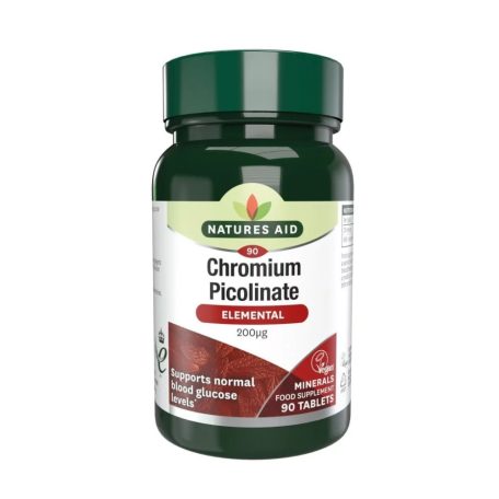 Natures Aid Króm Picolinate 200mcg 90 tabletta