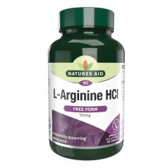 Natures Aid L-Arginine HCI 750 mg 90 tabletta
