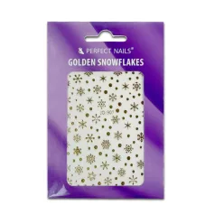 Körömmatrica - Golden Snowflakes - Perfect Nails