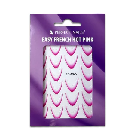 Körömmatrica - Easy French Hot Pink - Perfect Nails