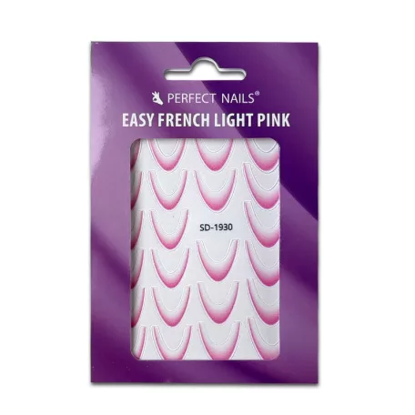 Körömmatrica - Easy French Light Pink - Perfect Nails