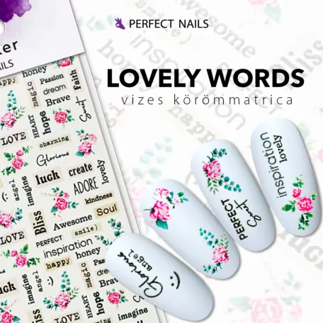 Körömmatrica - Lovely Words - Perfect Nails