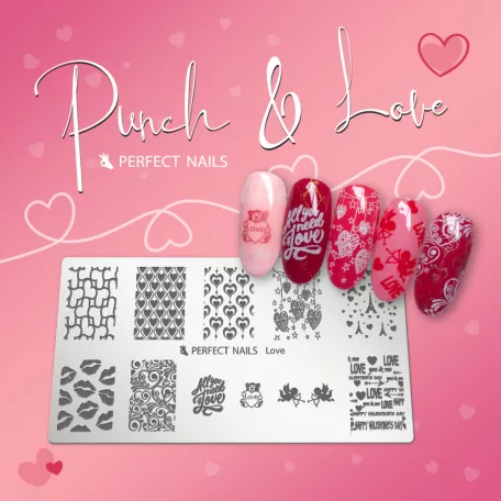 Körömnyomda Lemez - Love - Perfect Nails