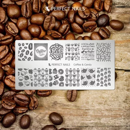 Körömnyomda Lemez - Coffee & Candy - Perfect Nails