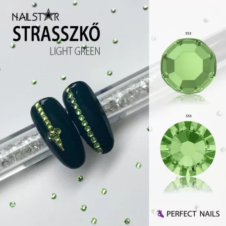 Nailstar strasszkő SS5 - Light Green 100db - Perfect Nails