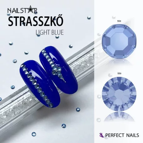 Nailstar strasszkő SS5 - Light Blue 100db - Perfect Nails