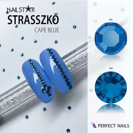 Nailstar strasszkő SS3 - Cape Blue 20db - Perfect Nails