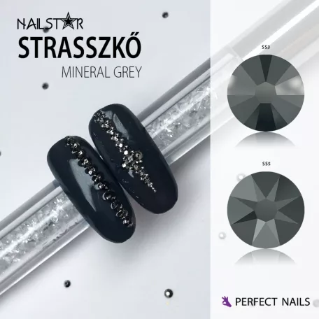 Nailstar strasszkő SS5 - Mineral Grey 20db - Perfect Nails