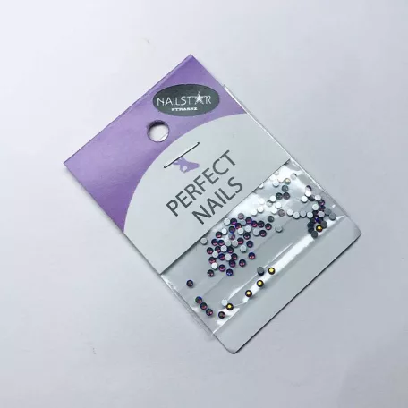 Nailstar strasszkő SS3 - Dark Purple AB 100db - Perfect Nails