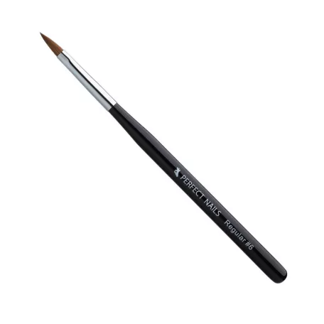 Porcelán Polygel Műkörömépítő Ecset - Wood Acryl - Regular #6 - Perfect Nails