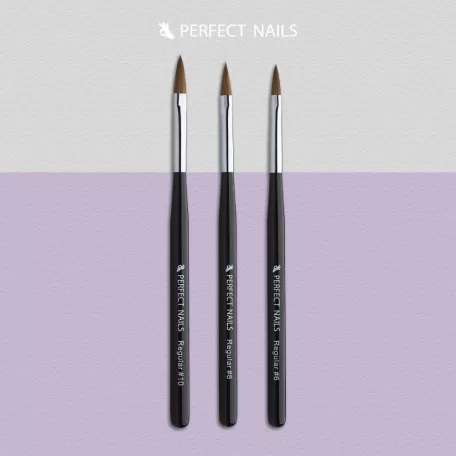 Porcelán Polygel Műkörömépítő Ecset - Wood Acryl - Regular #6 - Perfect Nails