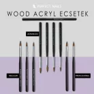 Porcelán Polygel Műkörömépítő Ecset - Wood Acryl - Regular #6 - Perfect Nails
