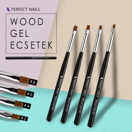 Műkörömépítő Ecset Zselé - Wood Gel #8 - Perfect Nails
