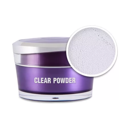 Műkörömépítő porcelánpor - Clear powder 15ml - Perfect Nails