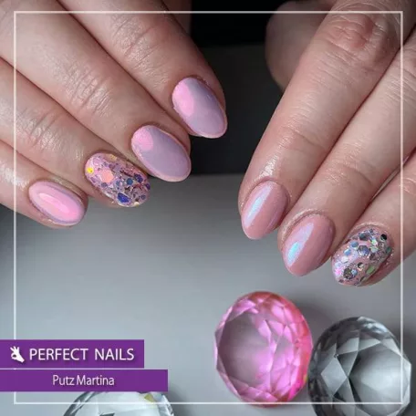 Chrome Powder - Körömdíszítő Unikornis Krómpor - Rózsaszín - Perfect Nails