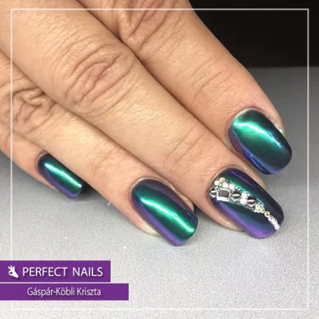 Chrome Powder - Körömdíszítő Szkarabeusz Krómpor - Lila - Perfect Nails