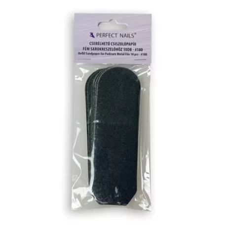Cserélhető Csiszolópapír Fém Sarokreszelőhöz 10db - #180 - Perfect Nails