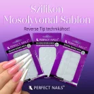 Szilikon Mosolyvonal sablon Reverse TIP Technikához - Klasszikus Francia - 12db - Perfect Nails