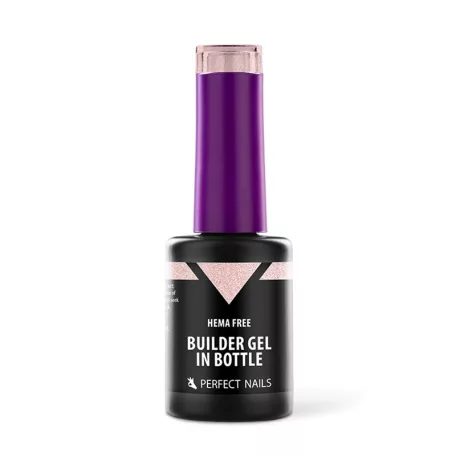 HEMA FREE Builder Gel in Bottle - Színezett üveges építőzselé 8ml - Sparkling Rose - Perfect Nails