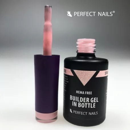HEMA FREE Builder Gel in Bottle - Színezett üveges építőzselé 8ml - Sparkling Rose - Perfect Nails