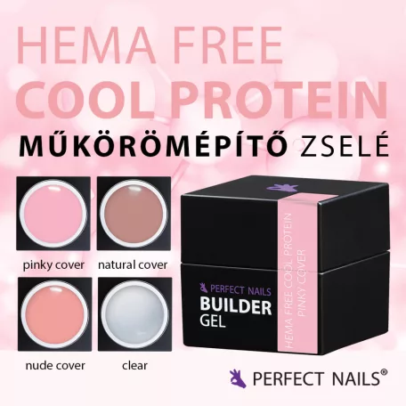 Cool Protein Gel - Hema Free Építőzselé - Pinky Cover - 50g   - Perfect Nails