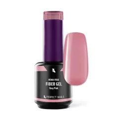   Fiber Vitamin Base Gel - Hema Free Erősített Gél Lakk Alap - Rosy Pink - 15ml - Perfect Nails
