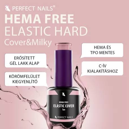 Elastic Cover Base Gel - Hema Free Erősített Gél Lakk Alap - Blush - 8ml - Perfect Nails