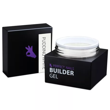 Pudding Cover Gel - Építőzselé - White 50g - Perfect Nails