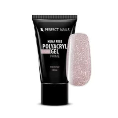   PolyAcryl Gel Prime - Hema Free Tubusos Polygel - Shimmer Rose 30g - Perfect Nails