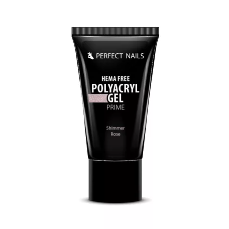 PolyAcryl Gel Prime - Hema Free Tubusos Polygel - Shimmer Rose 30g - Perfect Nails