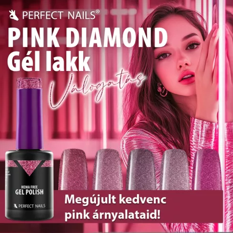 Hema Free Effect Gél Lakk - Shimmer Peony - 4 ml - Perfect Nails