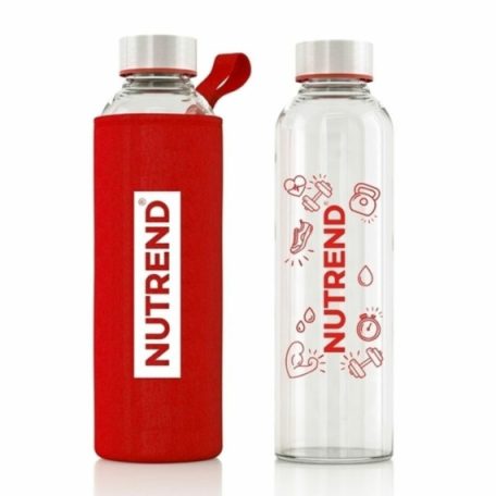 Nutrend Glass Bottle Red With Cover 800ml