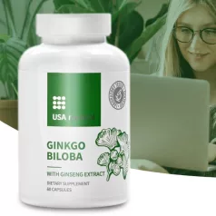 Ginkgo Biloba ginzeng kivonattal 60 kapszula - USA medical