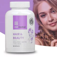   Hajvitamin hialuronnal, kollagénnel és biotinnal 60 kapszula - USA medical