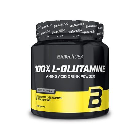 Biotech 100% L-Glutamine 240g l-glutamin aminosavat tartalmazó termék