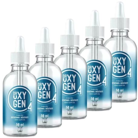 Dr. Oxygen csomag - 5 db Folyékony Oxigén Csepp Pipettás 50ml