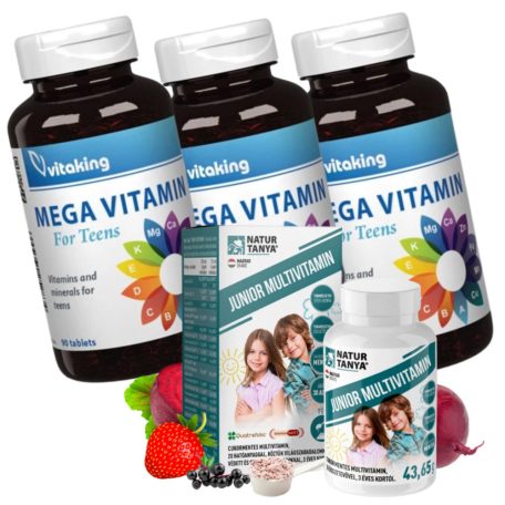 Mega Vitamin Tiniknek (3db) + JUNIOR Multivitamin Csomag