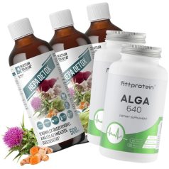   60 Napos Nagy Méregtelenítő Csomag - Natur Tanya Hepa Detox 500ml (3db) + Fittprotein ALGA 640 (2db)