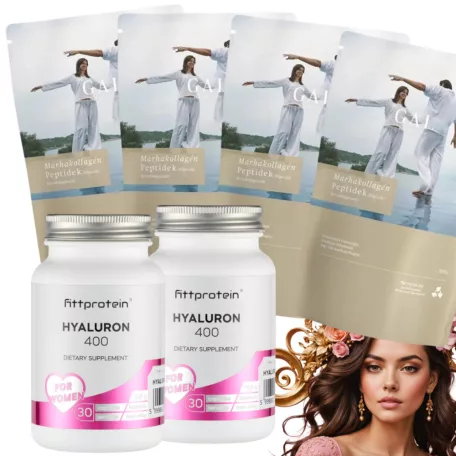 2 Havi Kollagén és Hialuron Csomag - GAL Marhakollagén peptidek (4db) + Fittprotein Hyaluron (2db)