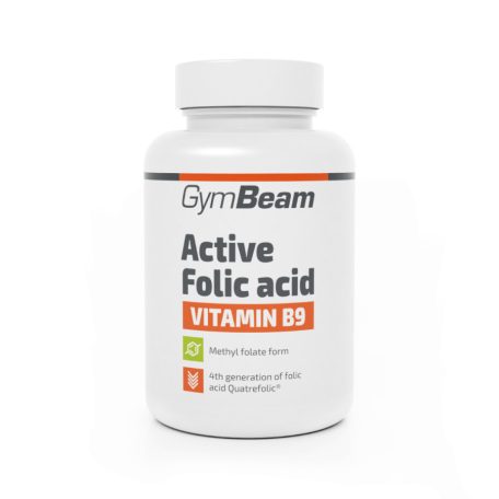 GymBeam Active Folic Acid (B9-vitamin) 60 kapszula