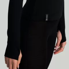  MERINO I hosszú ujjú női póló Black - XS - fekete - STRIX - GymBeam
