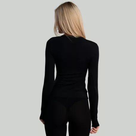 MERINO I hosszú ujjú női póló Black - XS - fekete - STRIX - GymBeam
